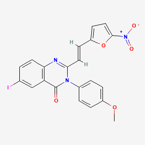 6-iodo-3-(4-methoxyphenyl)-2-[(E)-2-(5-nitrofuran-2-yl)ethenyl]quinazolin-4(3H)-one