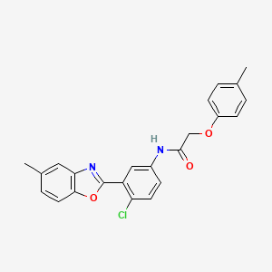 N-[4-chloro-3-(5-methyl-1,3-benzoxazol-2-yl)phenyl]-2-(4-methylphenoxy)acetamide