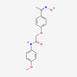 molecular formula C17H18N2O4 B11640529 2-{4-[(1Z)-N-hydroxyethanimidoyl]phenoxy}-N-(4-methoxyphenyl)acetamide 