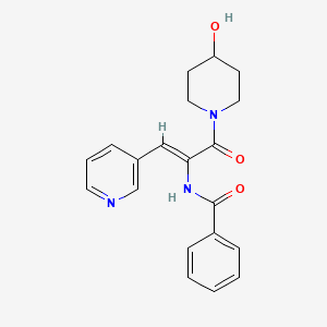 N-[1-(4-Hydroxy-piperidine-1-carbonyl)-2-pyridin-3-yl-vinyl]-benzamide