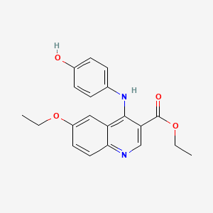 Ethyl 6-ethoxy-4-[(4-hydroxyphenyl)amino]quinoline-3-carboxylate