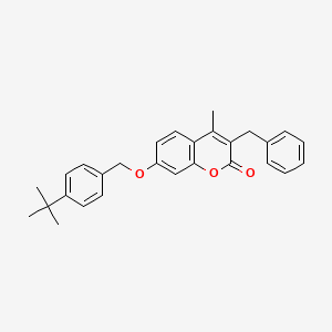 3-benzyl-7-[(4-tert-butylbenzyl)oxy]-4-methyl-2H-chromen-2-one