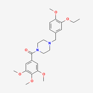 molecular formula C24H32N2O6 B11640550 [4-(3-Ethoxy-4-methoxybenzyl)piperazin-1-yl](3,4,5-trimethoxyphenyl)methanone 