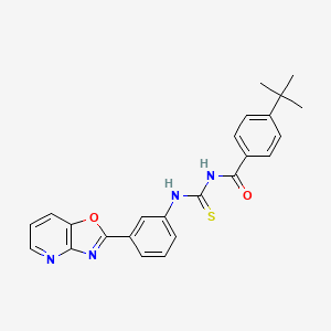 4-tert-butyl-N-{[3-([1,3]oxazolo[4,5-b]pyridin-2-yl)phenyl]carbamothioyl}benzamide