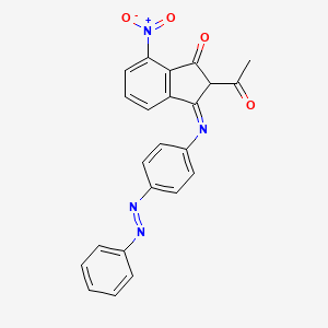 1H-Inden-1-one, 2-acetyl-2,3-dihydro-7-nitro-3-[[4-(2-phenyldiazenyl)phenyl]imino]-