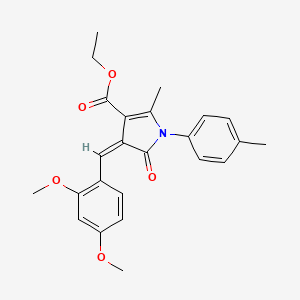 ethyl (4Z)-4-(2,4-dimethoxybenzylidene)-2-methyl-1-(4-methylphenyl)-5-oxo-4,5-dihydro-1H-pyrrole-3-carboxylate