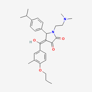 1-[2-(dimethylamino)ethyl]-3-hydroxy-4-(3-methyl-4-propoxybenzoyl)-5-[4-(propan-2-yl)phenyl]-2,5-dihydro-1H-pyrrol-2-one