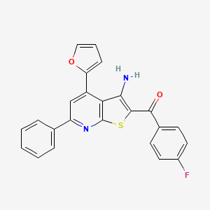 (3-Amino-4-(furan-2-yl)-6-phenylthieno[2,3-b]pyridin-2-yl)(4-fluorophenyl)methanone