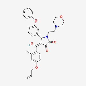 molecular formula C33H34N2O6 B11640634 4-[4-(allyloxy)-2-methylbenzoyl]-3-hydroxy-1-[2-(4-morpholinyl)ethyl]-5-(3-phenoxyphenyl)-1,5-dihydro-2H-pyrrol-2-one 