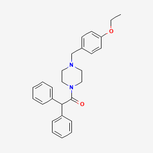 molecular formula C27H30N2O2 B11640635 1-[4-(4-Ethoxybenzyl)piperazin-1-yl]-2,2-diphenylethanone 