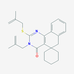 3-(2-Methylprop-2-EN-1-YL)-2-[(2-methylprop-2-EN-1-YL)sulfanyl]-4,6-dihydro-3H-spiro[benzo[H]quinazoline-5,1'-cyclohexan]-4-one