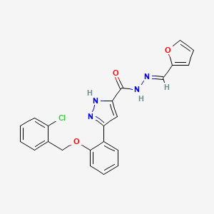 5-{2-[(2-chlorobenzyl)oxy]phenyl}-N'-[(E)-furan-2-ylmethylidene]-1H-pyrazole-3-carbohydrazide