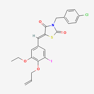 (5Z)-3-(4-chlorobenzyl)-5-[3-ethoxy-5-iodo-4-(prop-2-en-1-yloxy)benzylidene]-1,3-thiazolidine-2,4-dione