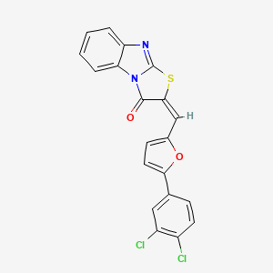 2-((5-(3,4-DI-CL-PH)2-Furyl)methylene)(1,3)thiazolo(3,2-A)benzimidazol-3(2H)-one