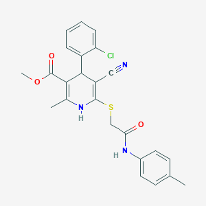 Methyl 4-(2-chlorophenyl)-5-cyano-2-methyl-6-({2-[(4-methylphenyl)amino]-2-oxoethyl}sulfanyl)-1,4-dihydropyridine-3-carboxylate