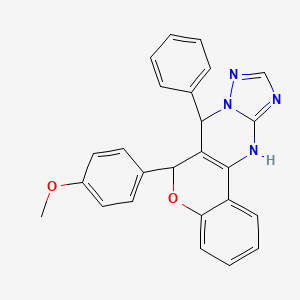 6-(4-methoxyphenyl)-7-phenyl-7,12-dihydro-6H-chromeno[4,3-d][1,2,4]triazolo[1,5-a]pyrimidine