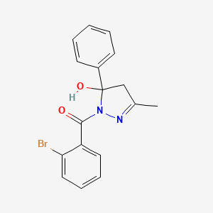 (2-bromophenyl)(5-hydroxy-3-methyl-5-phenyl-4,5-dihydro-1H-pyrazol-1-yl)methanone