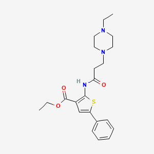 Ethyl 2-{[3-(4-ethylpiperazin-1-yl)propanoyl]amino}-5-phenylthiophene-3-carboxylate