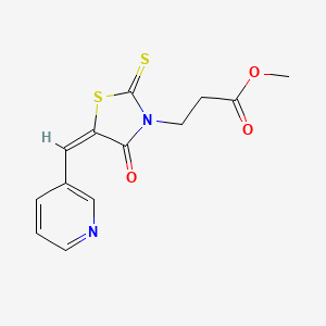 methyl 3-[(5E)-4-oxo-5-(pyridin-3-ylmethylidene)-2-thioxo-1,3-thiazolidin-3-yl]propanoate