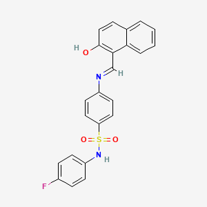 N-(4-fluorophenyl)-4-{[(E)-(2-hydroxynaphthalen-1-yl)methylidene]amino}benzenesulfonamide