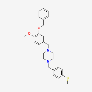 1-[3-(Benzyloxy)-4-methoxybenzyl]-4-[4-(methylsulfanyl)benzyl]piperazine