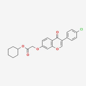 cyclohexyl {[3-(4-chlorophenyl)-4-oxo-4H-chromen-7-yl]oxy}acetate