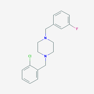 1-[(2-Chlorophenyl)methyl]-4-[(3-fluorophenyl)methyl]piperazine