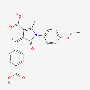 4-{(Z)-[1-(4-ethoxyphenyl)-4-(methoxycarbonyl)-5-methyl-2-oxo-1,2-dihydro-3H-pyrrol-3-ylidene]methyl}benzoic acid