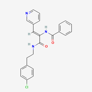 N-[(Z)-1-({[2-(4-chlorophenyl)ethyl]amino}carbonyl)-2-pyridin-3-ylvinyl]benzamide