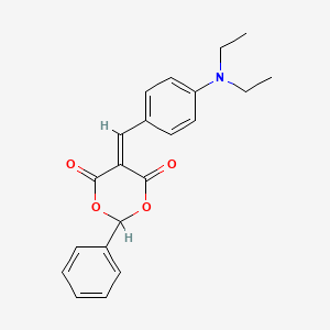 molecular formula C21H21NO4 B11640943 5-[4-(Diethylamino)benzylidene]-2-phenyl-1,3-dioxane-4,6-dione 