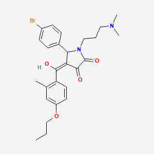 5-(4-bromophenyl)-1-[3-(dimethylamino)propyl]-3-hydroxy-4-[(2-methyl-4-propoxyphenyl)carbonyl]-1,5-dihydro-2H-pyrrol-2-one