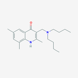 3-[(Dibutylamino)methyl]-2,6,8-trimethylquinolin-4-ol