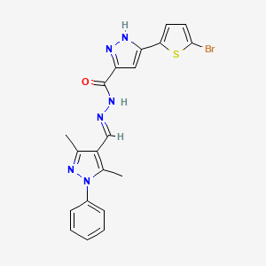 5-(5-Bromo-thiophen-2-yl)-2H-pyrazole-3-carboxylic acid (3,5-dimethyl-1-phenyl-1H-pyrazol-4-ylmethylene)-hydrazide