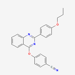 molecular formula C24H19N3O2 B11641029 4-{[2-(4-Propoxyphenyl)quinazolin-4-yl]oxy}benzonitrile 