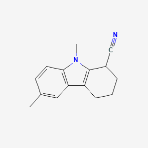 molecular formula C15H16N2 B11641032 6,9-dimethyl-2,3,4,9-tetrahydro-1H-carbazole-1-carbonitrile CAS No. 352549-27-0