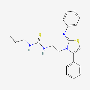 (E)-1-allyl-3-(2-(4-phenyl-2-(phenylimino)thiazol-3(2H)-yl)ethyl)thiourea