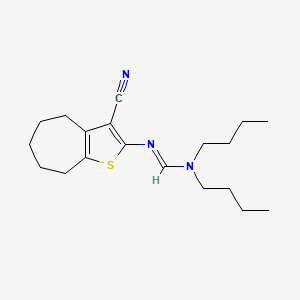 N,N-dibutyl-N'-(3-cyano-5,6,7,8-tetrahydro-4H-cyclohepta[b]thiophen-2-yl)imidoformamide