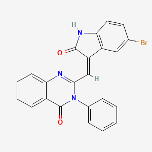 2-[(Z)-(5-bromo-2-oxo-1,2-dihydro-3H-indol-3-ylidene)methyl]-3-phenylquinazolin-4(3H)-one