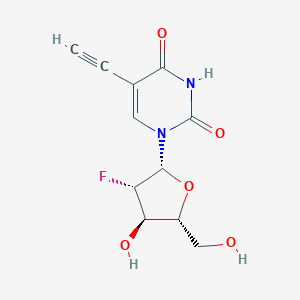 molecular formula C11H11FN2O5 B116411 1-(2-脱氧-2-氟-β-D-阿拉伯呋喃糖基)-5-乙炔基嘧啶-2,4(1H,3H)-二酮 CAS No. 95740-26-4