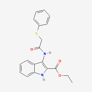 ethyl 3-{[(phenylsulfanyl)acetyl]amino}-1H-indole-2-carboxylate