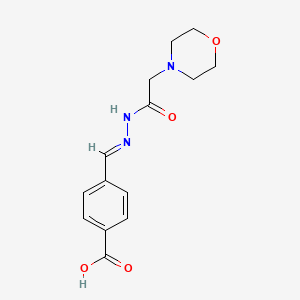 4-{(E)-[(morpholin-4-ylacetyl)hydrazono]methyl}benzoic acid