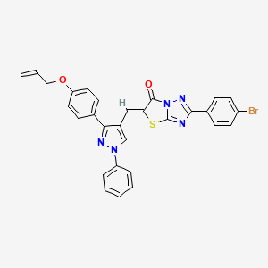 (5Z)-5-({3-[4-(allyloxy)phenyl]-1-phenyl-1H-pyrazol-4-yl}methylene)-2-(4-bromophenyl)[1,3]thiazolo[3,2-b][1,2,4]triazol-6(5H)-one