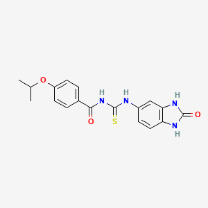 N-[(2-oxo-2,3-dihydro-1H-benzimidazol-5-yl)carbamothioyl]-4-(propan-2-yloxy)benzamide