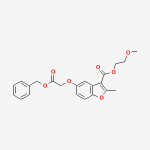 2-Methoxyethyl 5-[2-(benzyloxy)-2-oxoethoxy]-2-methyl-1-benzofuran-3-carboxylate