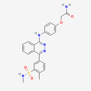 2-[4-({4-[4-Methyl-3-(methylsulfamoyl)phenyl]phthalazin-1-yl}amino)phenoxy]acetamide