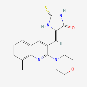 (4Z)-4-{[8-methyl-2-(morpholin-4-yl)quinolin-3-yl]methylidene}-2-sulfanyl-4H-imidazol-5-ol