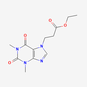 ethyl 3-(1,3-dimethyl-2,6-dioxo-1,2,3,6-tetrahydro-7H-purin-7-yl)propanoate