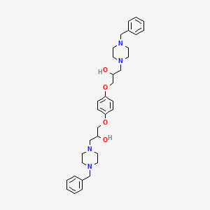 1-(4-Benzylpiperazin-1-yl)-3-[4-[3-(4-benzylpiperazin-1-yl)-2-hydroxypropoxy]phenoxy]propan-2-ol