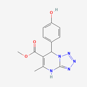 molecular formula C13H13N5O3 B11641276 Methyl 7-(4-hydroxyphenyl)-5-methyl-4,7-dihydrotetrazolo[1,5-a]pyrimidine-6-carboxylate 