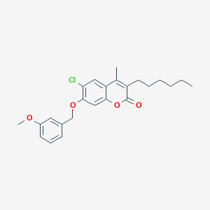 6-chloro-3-hexyl-7-[(3-methoxybenzyl)oxy]-4-methyl-2H-chromen-2-one